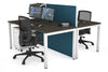 Horizon Quadro 2 Person Bench Square Legs Office Workstation [1400L x 800W with Cable Scallop] - Thumbnail 22 