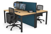 Horizon Quadro 2 Person Bench Square Legs Office Workstation [1400L x 800W with Cable Scallop] - Thumbnail 34 