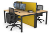 Horizon Quadro 2 Person Bench Square Legs Office Workstation [1400L x 800W with Cable Scallop] - Thumbnail 32 