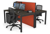 Horizon Quadro 2 Person Bench Square Legs Office Workstation [1400L x 800W with Cable Scallop] - Thumbnail 43 