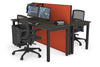 Horizon Quadro 2 Person Bench Square Legs Office Workstation [1600L x 700W] - Thumbnail 43 