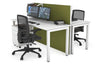 Horizon Quadro 2 Person Bench Square Legs Office Workstation [1600L x 700W] - Thumbnail 3 