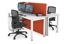  - Horizon Quadro 2 Person Bench Square Leg Office Workstations [1800L x 700W] - 1
