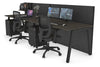 Horizon Quadro 2 Person Run A Legs Office Workstation [1400L x 800W with Cable Scallop] - Thumbnail 50 