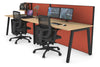 Horizon Quadro 2 Person Run A Legs Office Workstation [1400L x 800W with Cable Scallop] - Thumbnail 32 