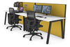 Horizon Quadro 2 Person Run A Legs Office Workstation [1400L x 800W with Cable Scallop] - Thumbnail 27 