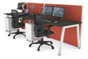 Horizon Quadro 2 Person Run A Legs Office Workstation [1400L x 800W with Cable Scallop] - Thumbnail 20 