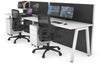 Horizon Quadro 2 Person Run A Legs Office Workstation [1600L x 700W] - Thumbnail 6 