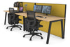 Horizon Quadro 2 Person Run A Legs Office Workstation [1600L x 800W with Cable Scallop] - Thumbnail 33 
