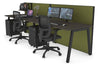 Horizon Quadro 2 Person Run A Legs Office Workstation [1600L x 800W with Cable Scallop] - Thumbnail 47 