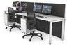 Horizon Quadro 2 Person Run Square Legs Office Workstation [1400L x 700W] - Thumbnail 6 