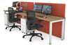 Horizon Quadro 2 Person Run Square Legs Office Workstation [1600L x 700W] - Thumbnail 13 