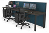 Horizon Quadro 2 Person Run Square Legs Office Workstation [1600L x 700W] - Thumbnail 48 