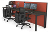 Horizon Quadro 2 Person Run Square Legs Office Workstation [1600L x 700W] - Thumbnail 45 