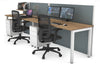 Horizon Quadro 2 Person Run Square Legs Office Workstation [1600L x 700W] - Thumbnail 18 