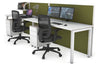 Horizon Quadro 2 Person Run Square Legs Office Workstation [1600L x 700W] - Thumbnail 3 