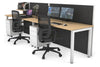 Horizon Quadro 2 Person Run Square Legs Office Workstation [1600L x 700W] - Thumbnail 12 