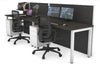 Horizon Quadro 2 Person Run Square Legs Office Workstation [1600L x 700W] - Thumbnail 25 
