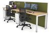 Horizon Quadro 2 Person Run Square Legs Office Workstation [1600L x 700W] - Thumbnail 9 