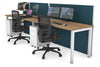 Horizon Quadro 2 Person Run Square Legs Office Workstation [1600L x 700W] - Thumbnail 17 