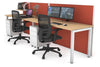 Horizon Quadro 2 Person Run Square Legs Office Workstation [1600L x 700W] - Thumbnail 7 
