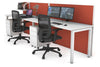 Horizon Quadro 2 Person Run Square Legs Office Workstation [1600L x 700W] - Thumbnail 1 