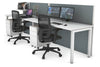 Horizon Quadro 2 Person Run Square Legs Office Workstation [1600L x 700W] - Thumbnail 5 