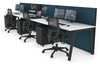 Horizon Quadro 3 Person Run A Legs Office Workstation [1200L x 800W with Cable Scallop] - Thumbnail 29 