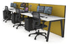 Horizon Quadro 3 Person Run A Legs Office Workstation [1200L x 800W with Cable Scallop] - Thumbnail 27 