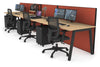 Horizon Quadro 3 Person Run A Legs Office Workstation [1200L x 800W with Cable Scallop] - Thumbnail 32 