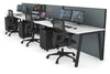 Horizon Quadro 3 Person Run A Legs Office Workstation [1200L x 800W with Cable Scallop] - Thumbnail 30 