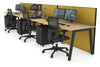 Horizon Quadro 3 Person Run A Legs Office Workstation [1200L x 800W with Cable Scallop] - Thumbnail 33 