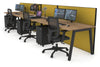 Horizon Quadro 3 Person Run A Legs Office Workstation [1200L x 800W with Cable Scallop] - Thumbnail 40 