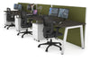 Horizon Quadro 3 Person Run A Legs Office Workstation [1200L x 800W with Cable Scallop] - Thumbnail 22 