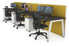 Horizon Quadro 3 Person Run A Legs Office Workstation [1200L x 800W with Cable Scallop] - Thumbnail 21 