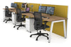 Horizon Quadro 3 Person Run A Legs Office Workstation [1800L x 800W with Cable Scallop] - Thumbnail 15 