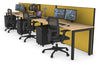 Horizon Quadro 3 Person Run Square Legs Office Workstation [1600L x 700W] - Thumbnail 33 