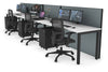 Horizon Quadro 3 Person Run Square Legs Office Workstation [1600L x 700W] - Thumbnail 30 