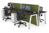 Horizon Quadro 4 Person Bench A Legs Office Workstation [1200L x 700W] - Thumbnail 22 