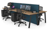 Horizon Quadro 4 Person Bench A Legs Office Workstation [1200L x 700W] - Thumbnail 42 