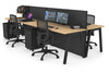 Horizon Quadro 4 Person Bench A Legs Office Workstation [1200L x 700W] - Thumbnail 37 
