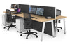 Horizon Quadro 4 Person Bench A Legs Office Workstation [1200L x 700W] - Thumbnail 12 