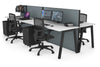 Horizon Quadro 4 Person Bench A Legs Office Workstation [1200L x 700W] - Thumbnail 30 