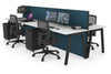 Horizon Quadro 4 Person Bench A Legs Office Workstation [1200L x 700W] - Thumbnail 29 