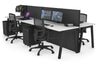 Horizon Quadro 4 Person Bench A Legs Office Workstation [1200L x 700W] - Thumbnail 31 