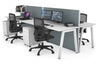 Horizon Quadro 4 Person Bench A Legs Office Workstation [1200L x 700W] - Thumbnail 5 