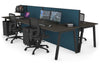 Horizon Quadro 4 Person Bench A Legs Office Workstation [1200L x 800W with Cable Scallop] - Thumbnail 48 