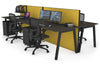 Horizon Quadro 4 Person Bench A Legs Office Workstation [1200L x 800W with Cable Scallop] - Thumbnail 46 