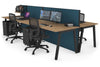 Horizon Quadro 4 Person Bench A Legs Office Workstation [1200L x 800W with Cable Scallop] - Thumbnail 42 