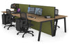 Horizon Quadro 4 Person Bench A Legs Office Workstation [1200L x 800W with Cable Scallop] - Thumbnail 41 